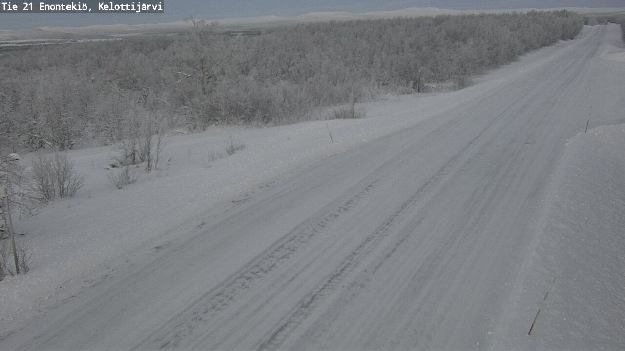 Weather Camera Image Road 21 Enontekiö, Kelottijärvi, Enontekiö, Lappi