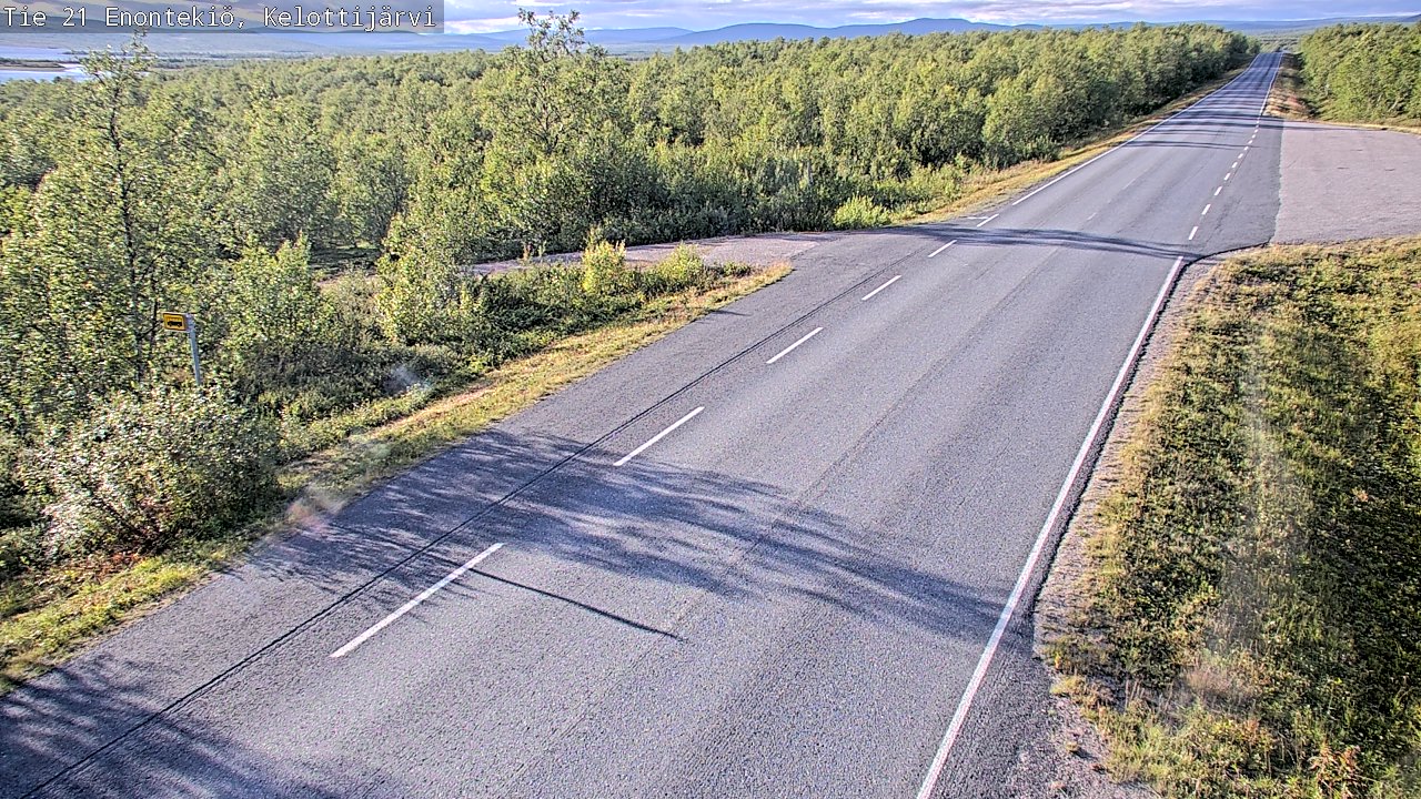 Weather Camera Image Road 21 Enontekiö, Kelottijärvi, Enontekiö, Lappi
