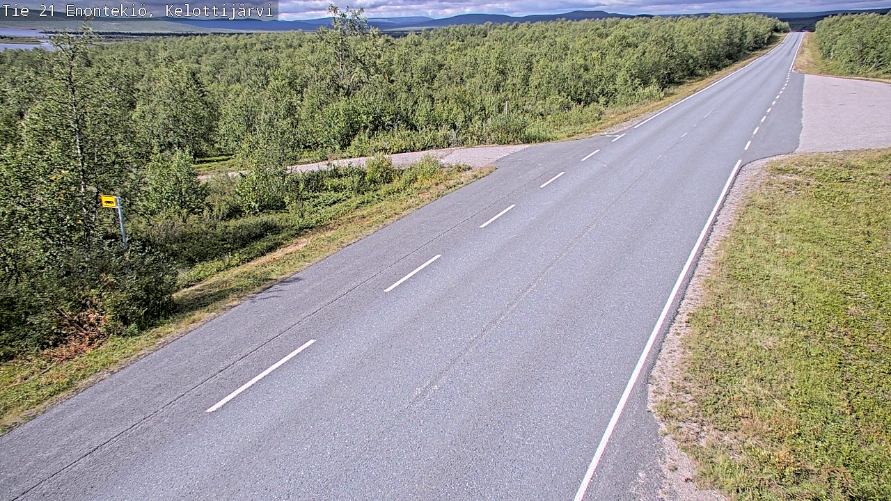 Weather Camera Image Road 21 Enontekiö, Kelottijärvi, Enontekiö, Lappi