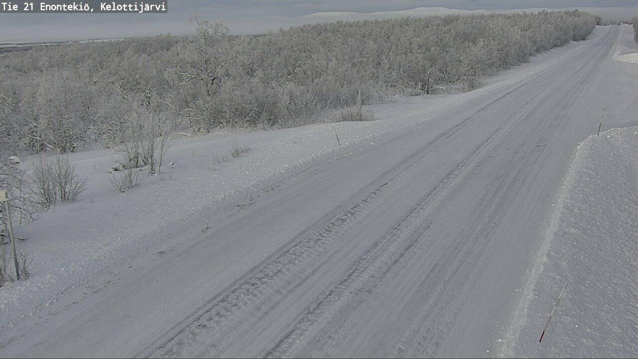 Weather Camera Image Väg 21 Enontekiö, Kelottijärvi, Enontekiö, Lappi