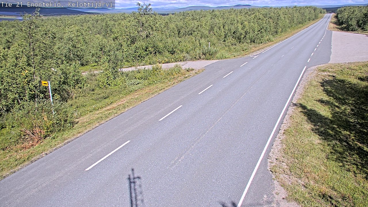 Weather Camera Image Väg 21 Enontekiö, Kelottijärvi, Enontekiö, Lappi