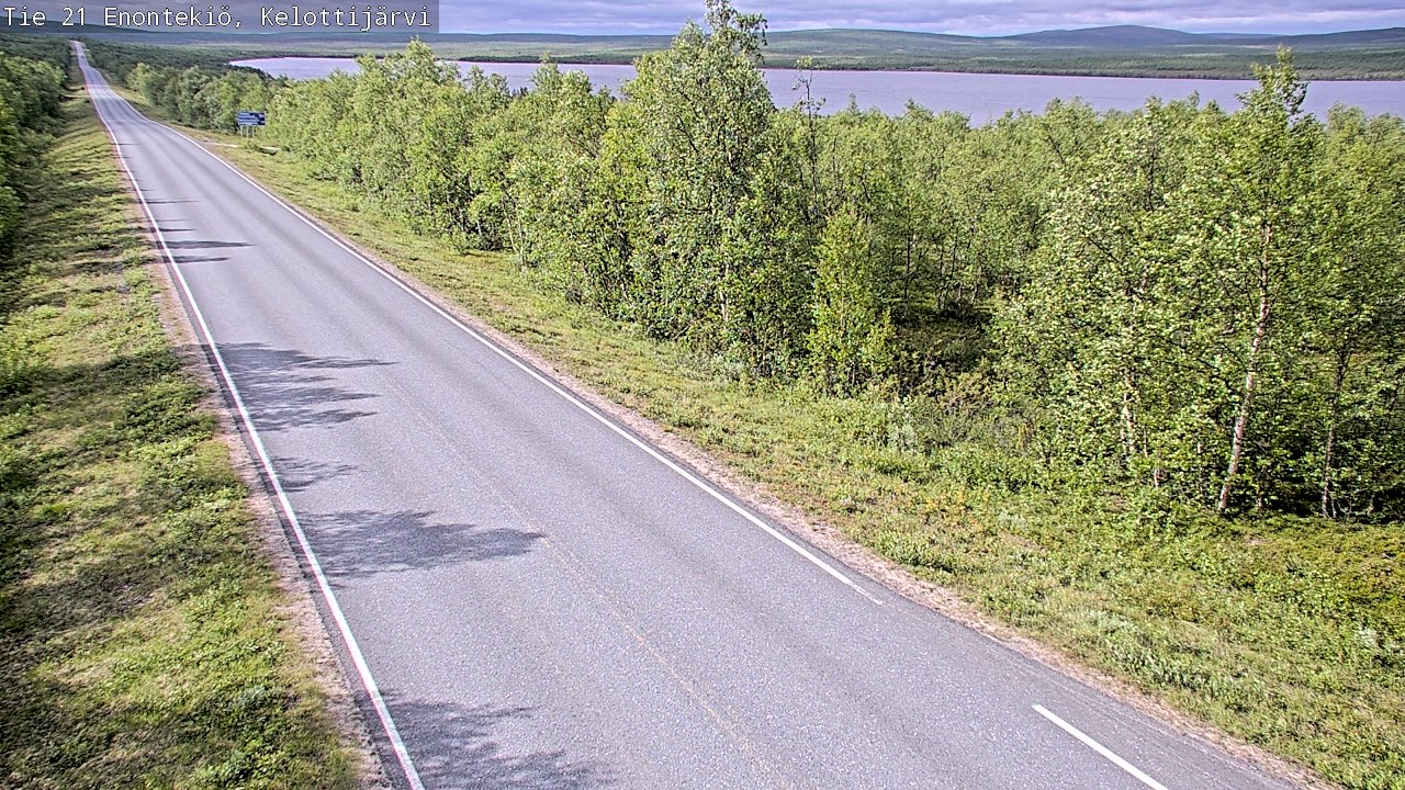 Weather Camera Image Väg 21 Enontekiö, Kelottijärvi, Enontekiö, Lappi