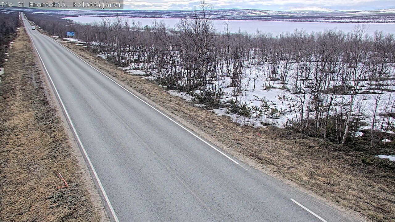Weather Camera Image Väg 21 Enontekiö, Kelottijärvi, Enontekiö, Lappi