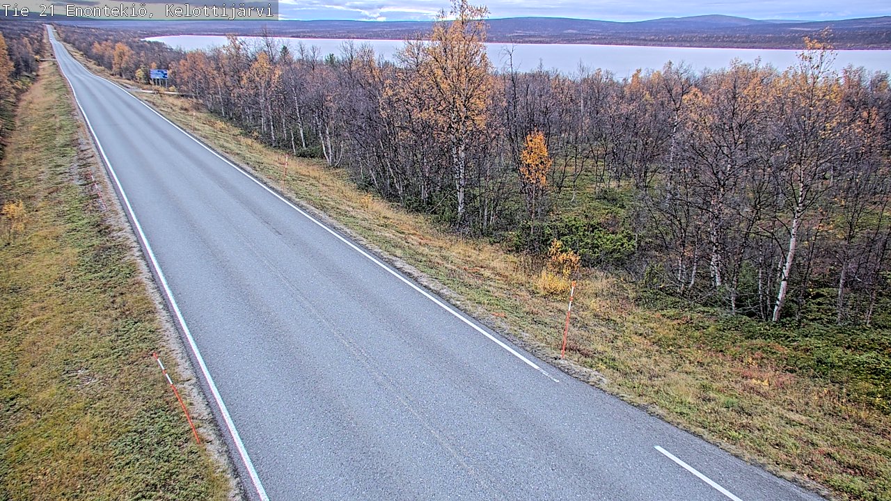 Weather Camera Image Väg 21 Enontekiö, Kelottijärvi, Enontekiö, Lappi