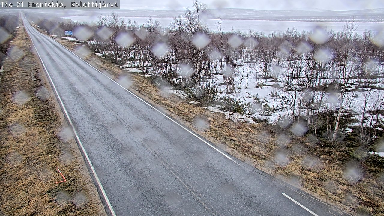 Weather Camera Image Väg 21 Enontekiö, Kelottijärvi, Enontekiö, Lappi