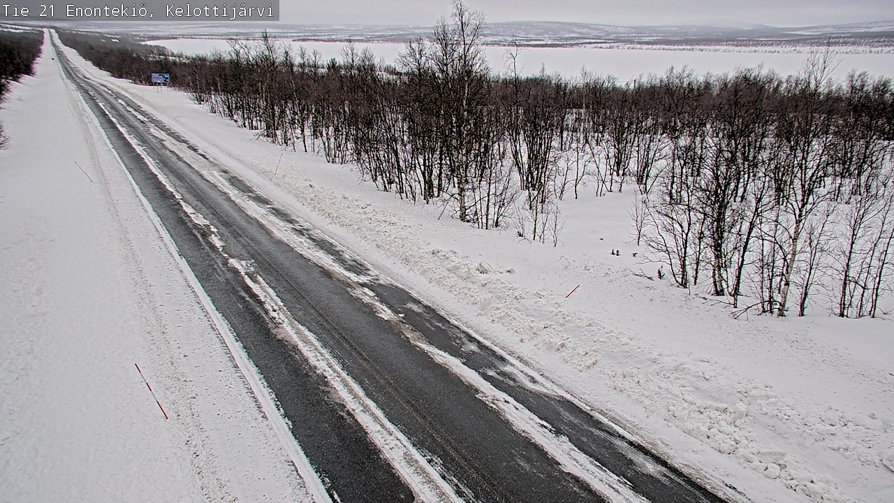 Weather Camera Image Road 21 Enontekiö, Kelottijärvi, Enontekiö, Lappi