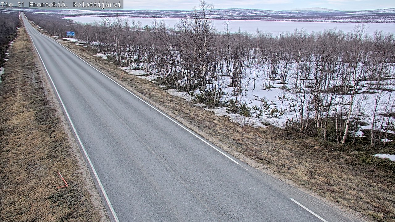 Weather Camera Image Väg 21 Enontekiö, Kelottijärvi, Enontekiö, Lappi