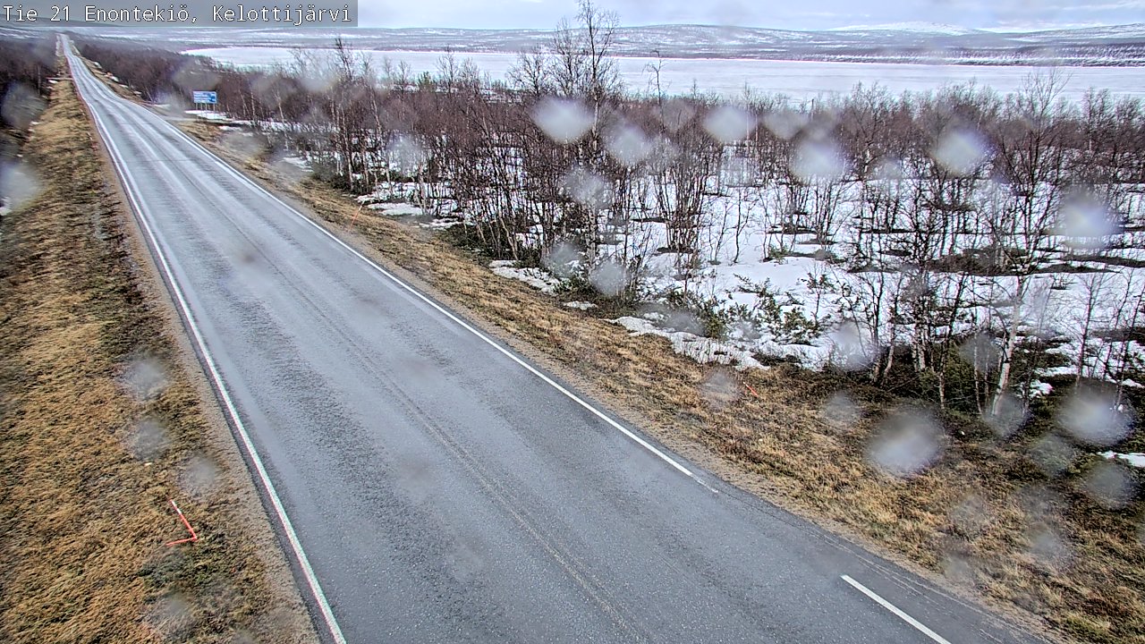 Weather Camera Image Väg 21 Enontekiö, Kelottijärvi, Enontekiö, Lappi