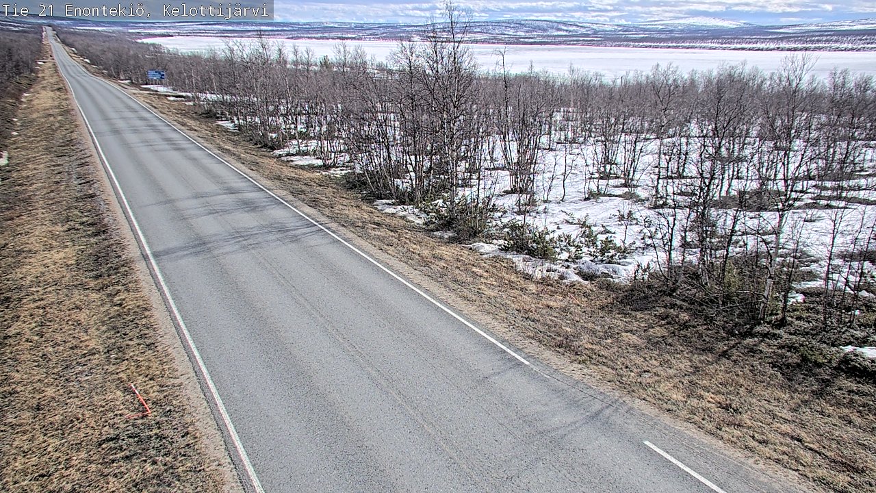 Weather Camera Image Väg 21 Enontekiö, Kelottijärvi, Enontekiö, Lappi