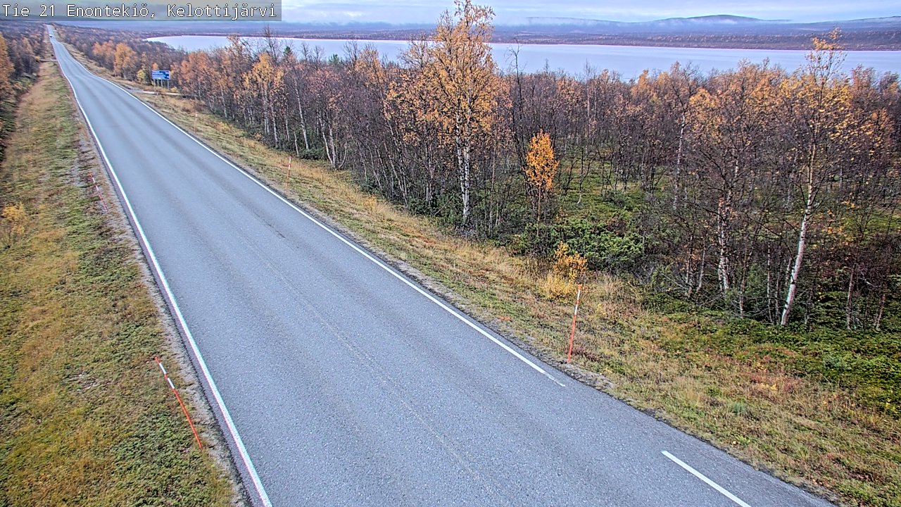 Weather Camera Image Väg 21 Enontekiö, Kelottijärvi, Enontekiö, Lappi