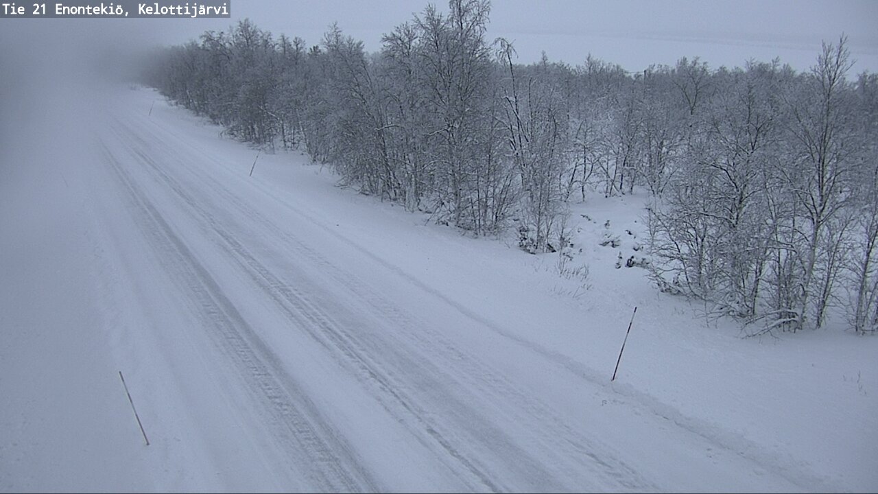 Weather Camera Image Väg 21 Enontekiö, Kelottijärvi, Enontekiö, Lappi