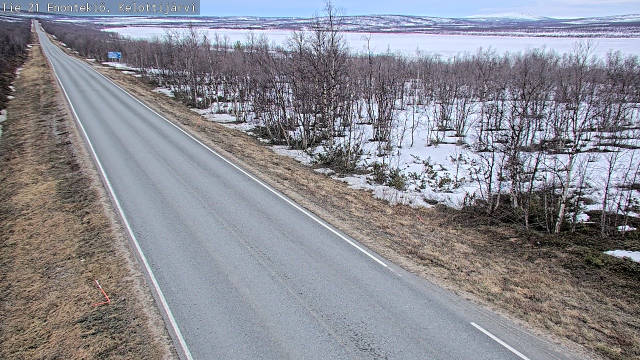 Weather Camera Image Väg 21 Enontekiö, Kelottijärvi, Enontekiö, Lappi