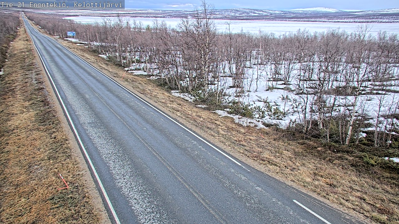 Weather Camera Image Väg 21 Enontekiö, Kelottijärvi, Enontekiö, Lappi