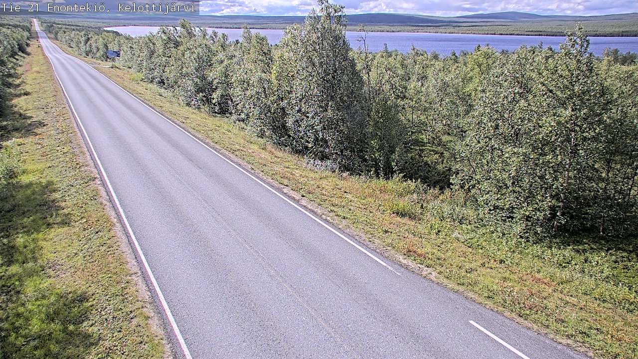 Weather Camera Image Road 21 Enontekiö, Kelottijärvi, Enontekiö, Lappi