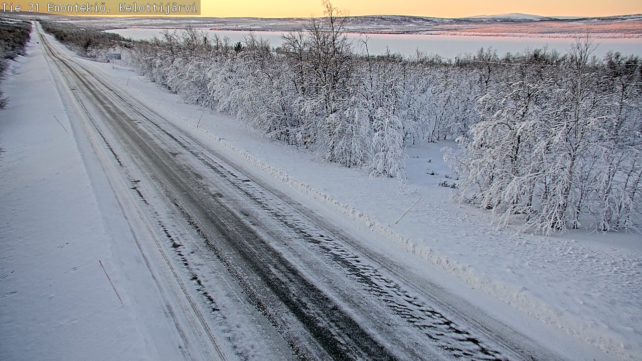 Weather Camera Image Road 21 Enontekiö, Kelottijärvi, Enontekiö, Lappi