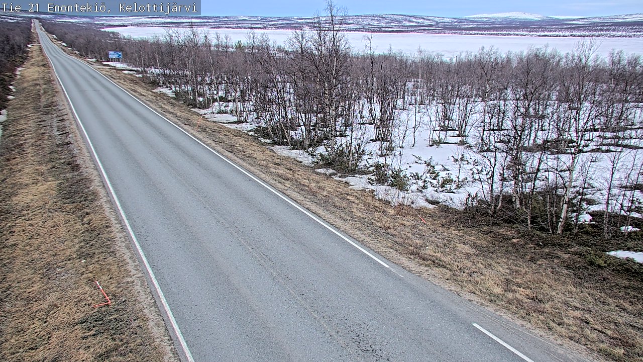 Weather Camera Image Väg 21 Enontekiö, Kelottijärvi, Enontekiö, Lappi
