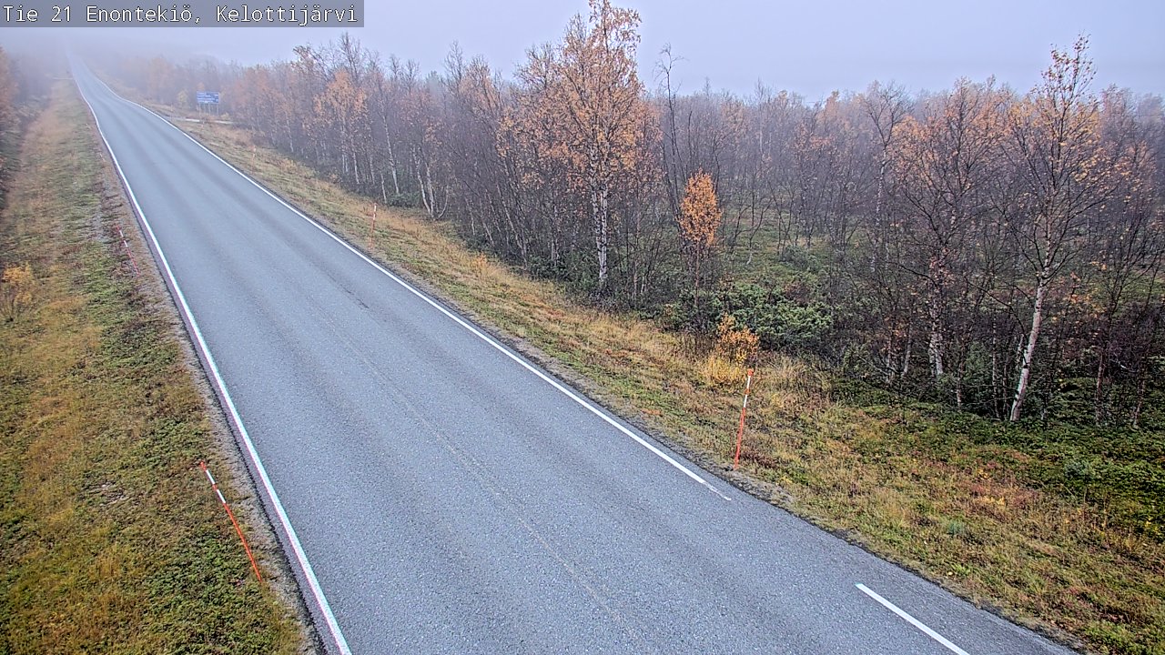 Weather Camera Image Road 21 Enontekiö, Kelottijärvi, Enontekiö, Lappi
