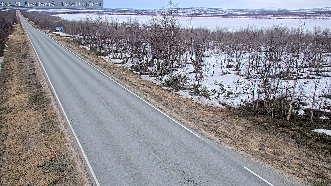 Weather Camera Image Väg 21 Enontekiö, Kelottijärvi, Enontekiö, Lappi
