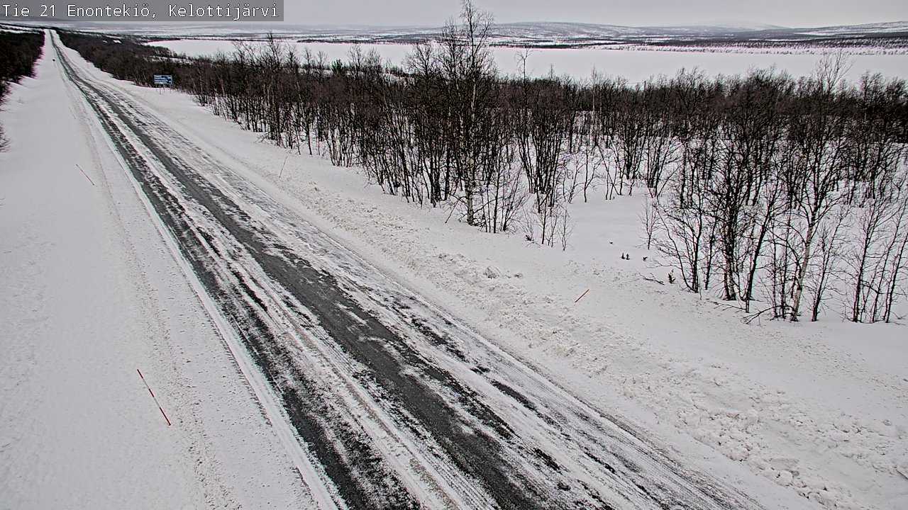 Weather Camera Image Road 21 Enontekiö, Kelottijärvi, Enontekiö, Lappi