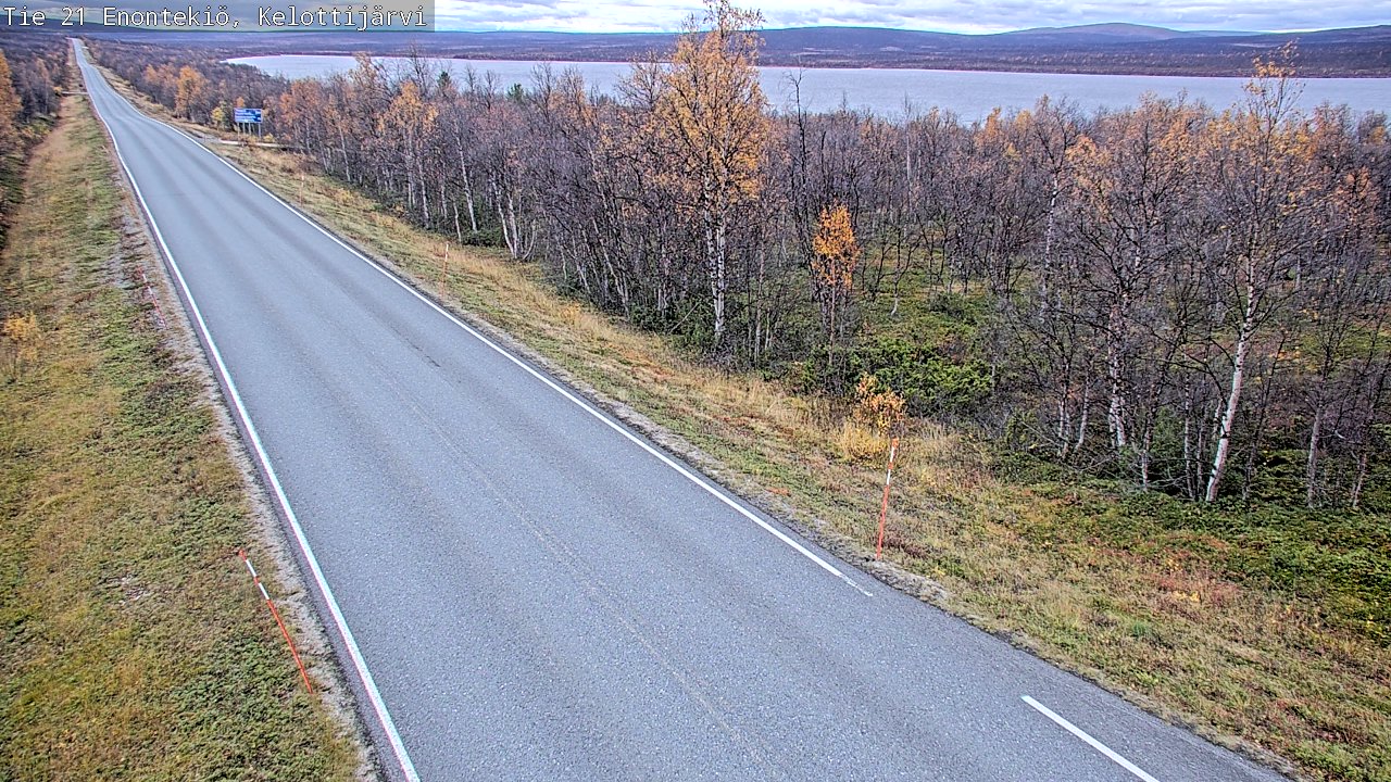Weather Camera Image Väg 21 Enontekiö, Kelottijärvi, Enontekiö, Lappi