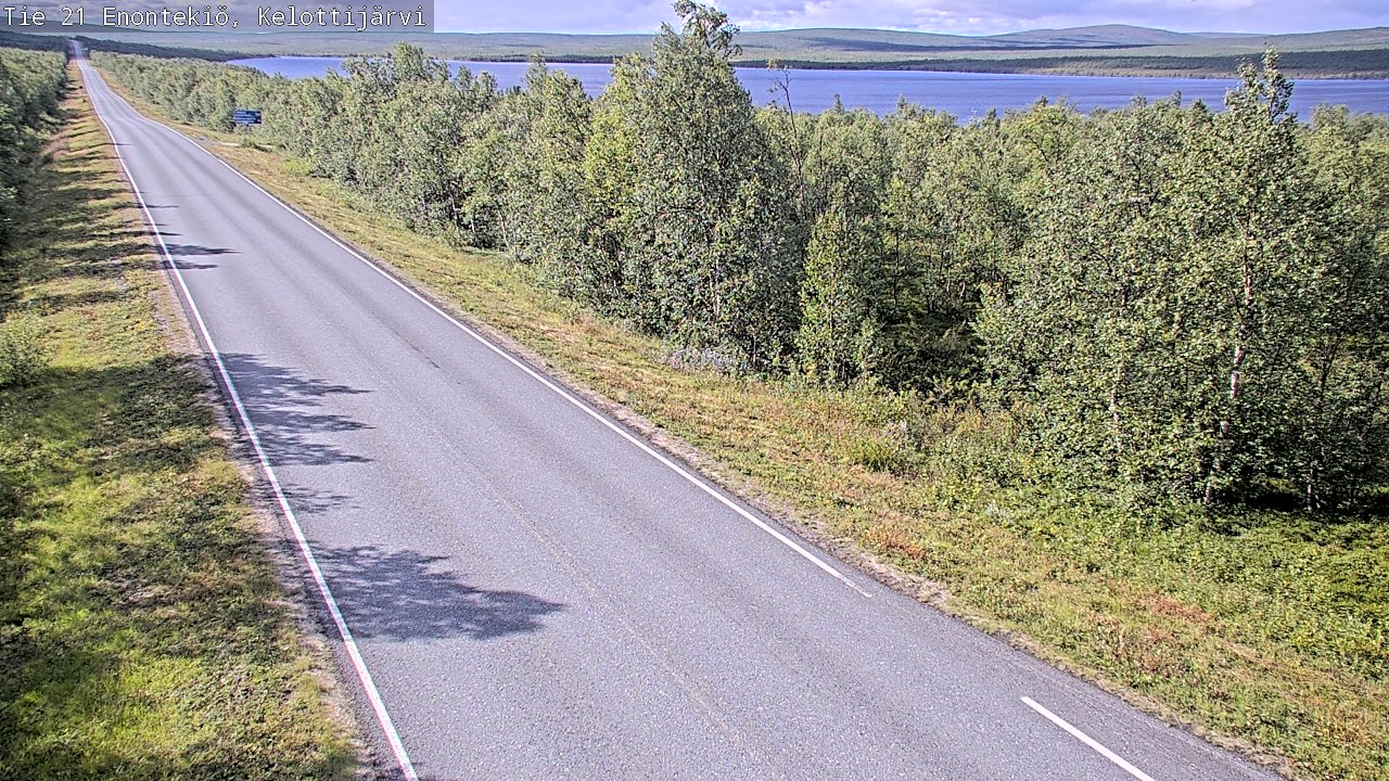 Weather Camera Image Road 21 Enontekiö, Kelottijärvi, Enontekiö, Lappi