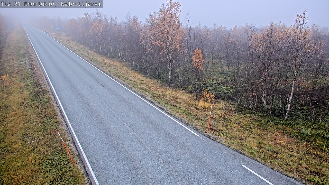 Weather Camera Image Road 21 Enontekiö, Kelottijärvi, Enontekiö, Lappi