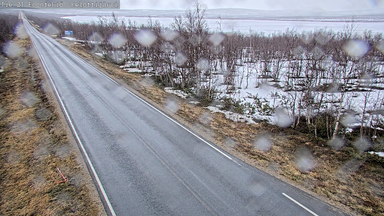 Weather Camera Image Väg 21 Enontekiö, Kelottijärvi, Enontekiö, Lappi