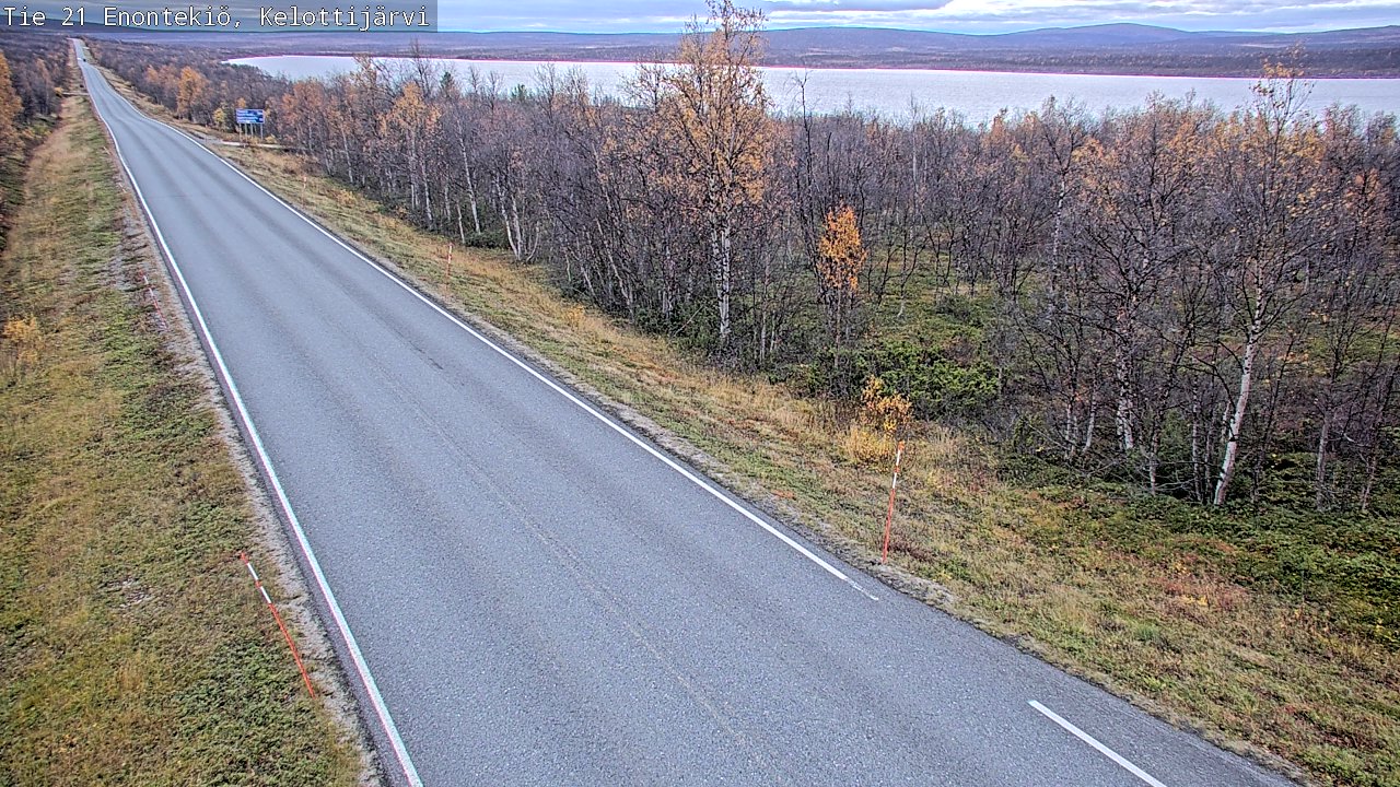 Weather Camera Image Väg 21 Enontekiö, Kelottijärvi, Enontekiö, Lappi