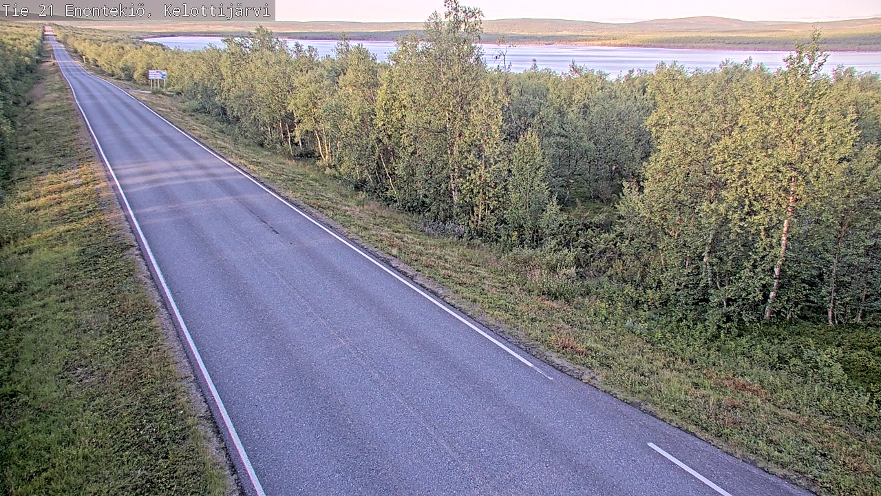 Weather Camera Image Road 21 Enontekiö, Kelottijärvi, Enontekiö, Lappi
