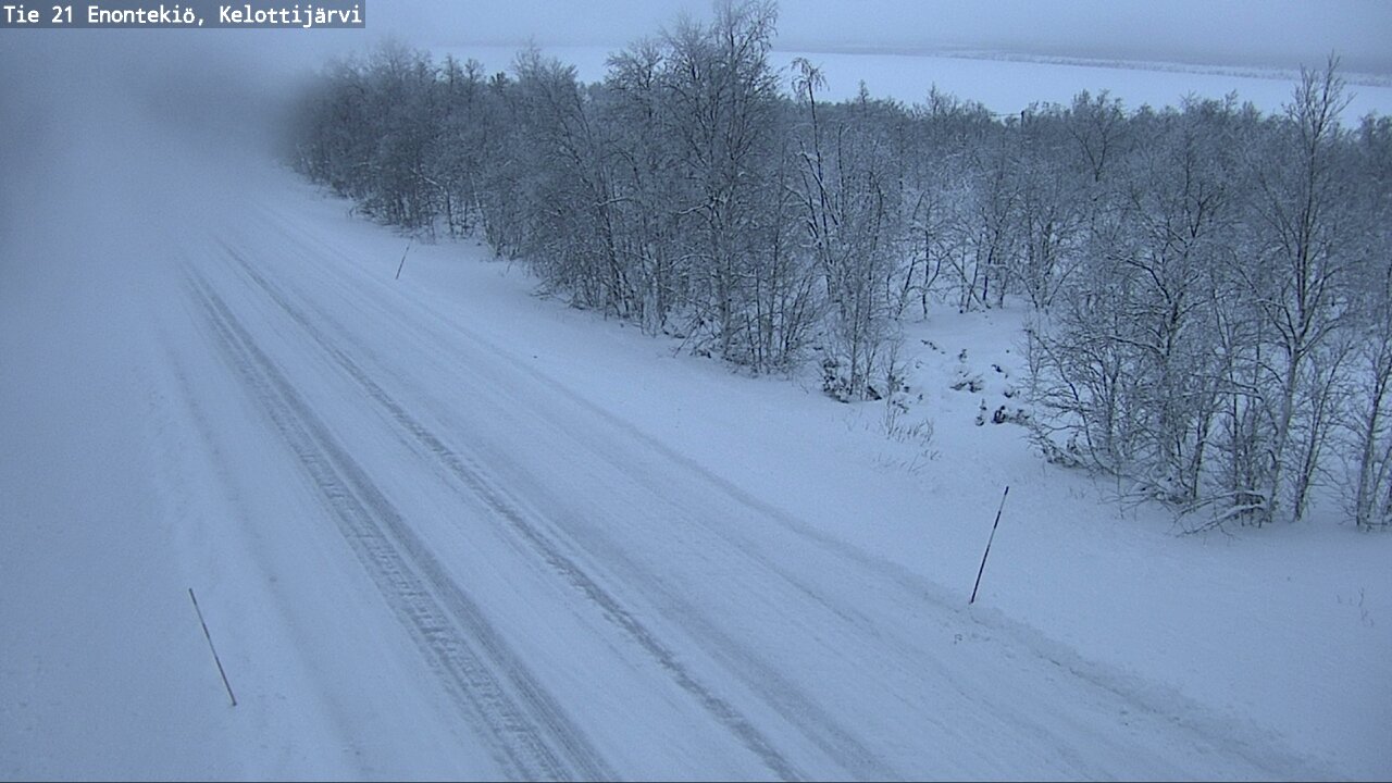 Weather Camera Image Väg 21 Enontekiö, Kelottijärvi, Enontekiö, Lappi