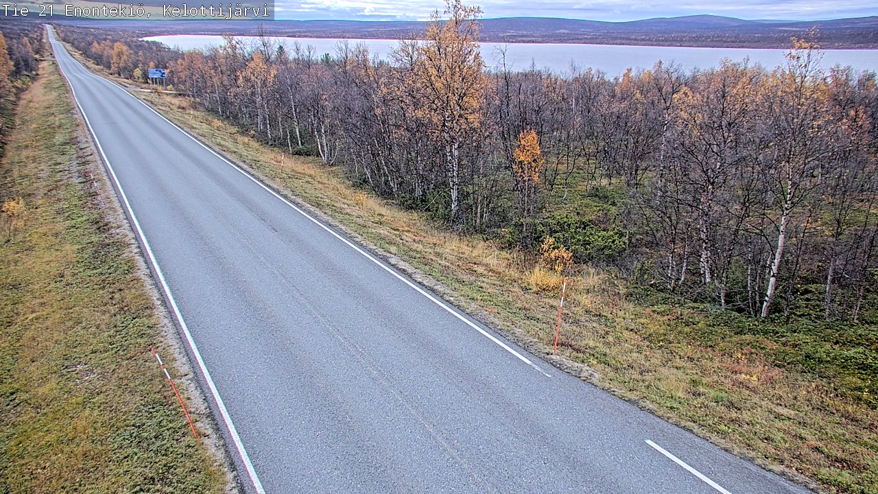 Weather Camera Image Väg 21 Enontekiö, Kelottijärvi, Enontekiö, Lappi