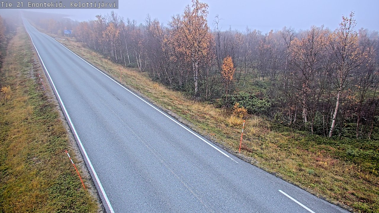 Weather Camera Image Road 21 Enontekiö, Kelottijärvi, Enontekiö, Lappi