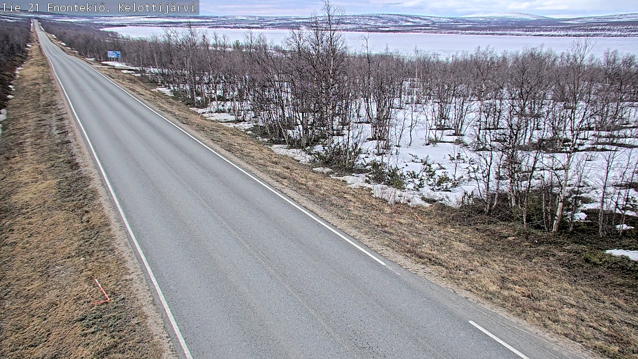 Weather Camera Image Väg 21 Enontekiö, Kelottijärvi, Enontekiö, Lappi