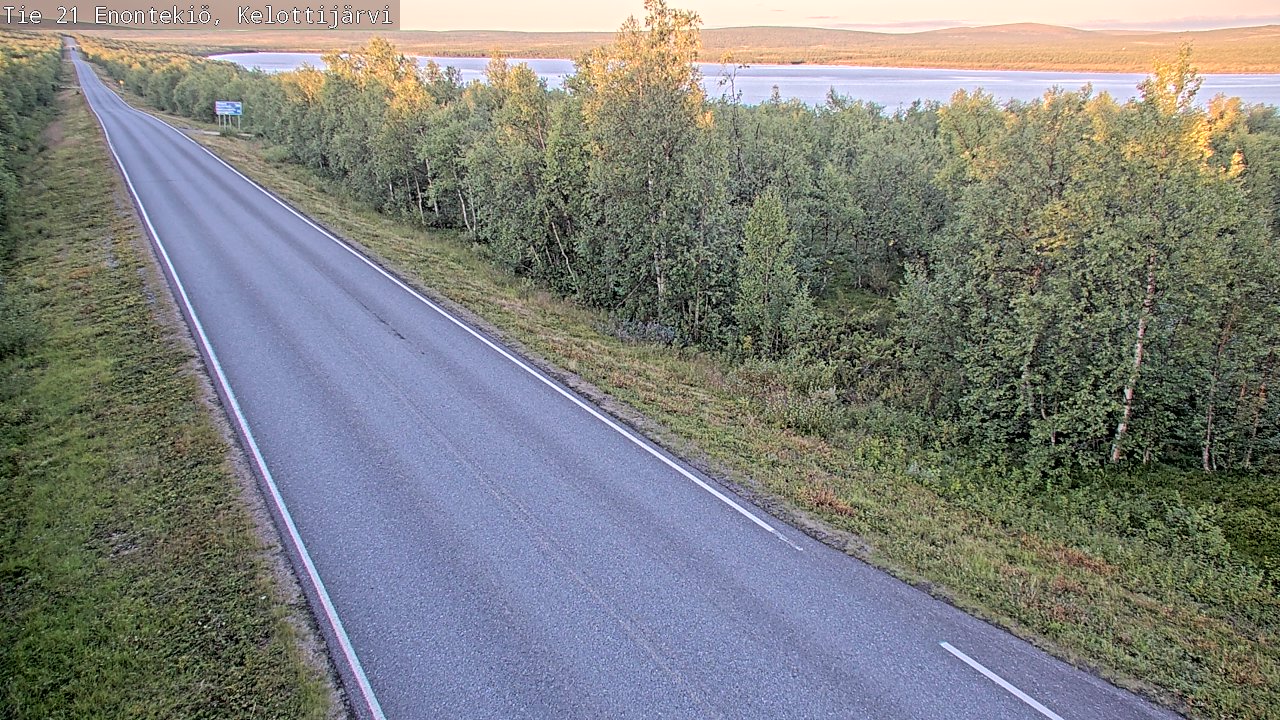 Weather Camera Image Road 21 Enontekiö, Kelottijärvi, Enontekiö, Lappi