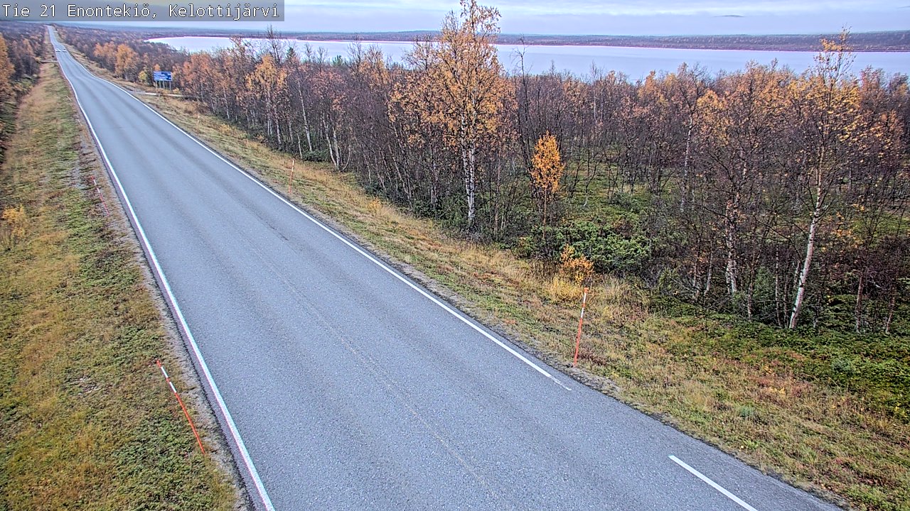 Weather Camera Image Road 21 Enontekiö, Kelottijärvi, Enontekiö, Lappi