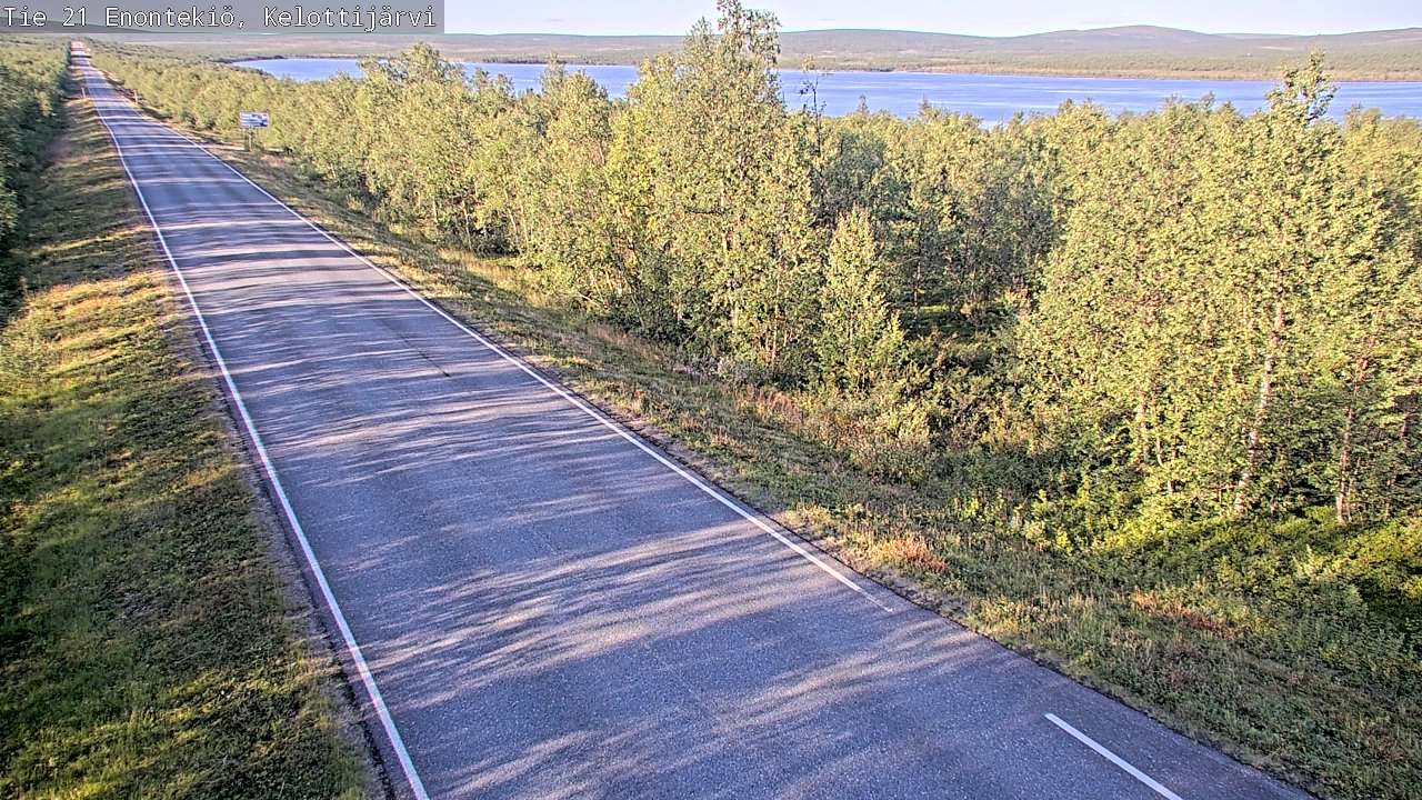 Weather Camera Image Road 21 Enontekiö, Kelottijärvi, Enontekiö, Lappi