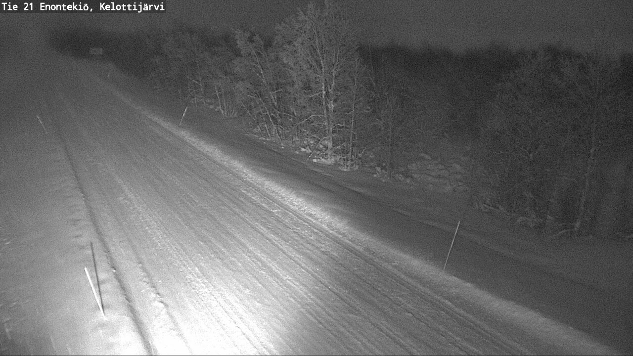 Weather Camera Image Väg 21 Enontekiö, Kelottijärvi, Enontekiö, Lappi