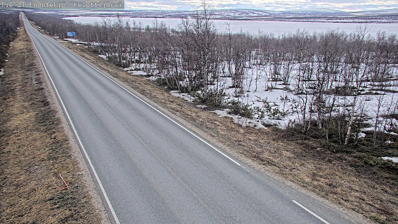 Weather Camera Image Väg 21 Enontekiö, Kelottijärvi, Enontekiö, Lappi