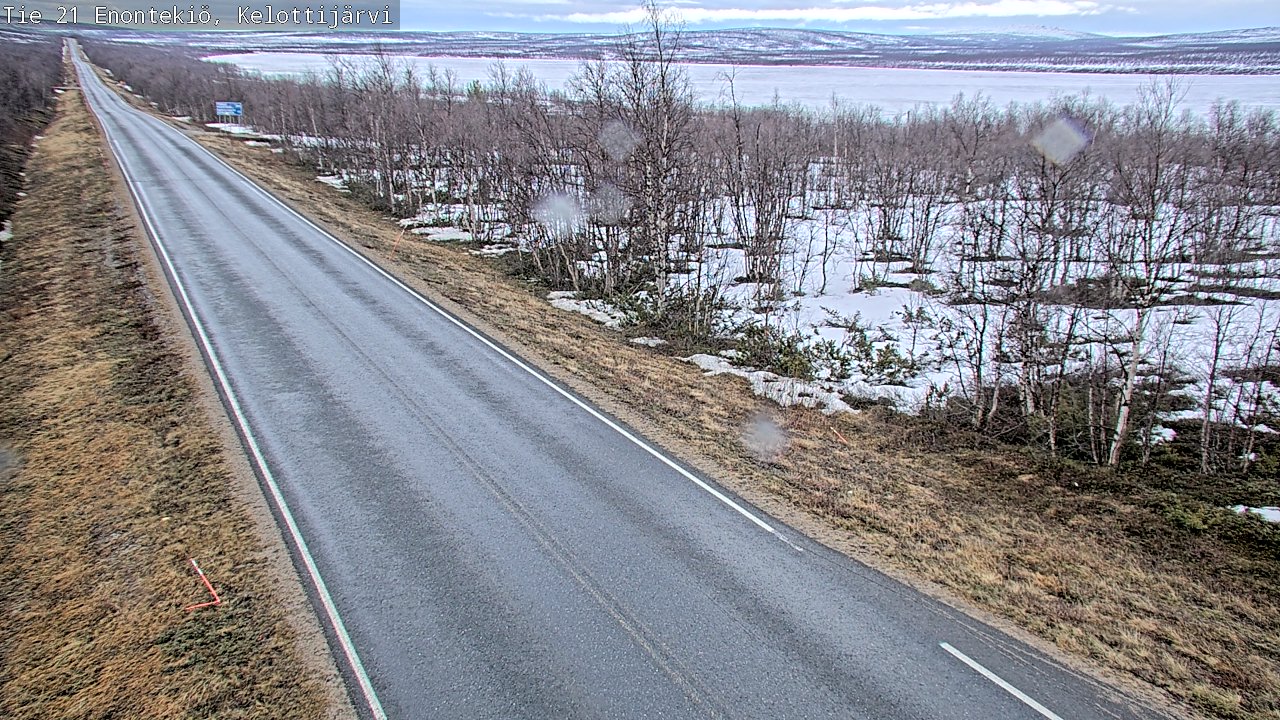 Weather Camera Image Väg 21 Enontekiö, Kelottijärvi, Enontekiö, Lappi