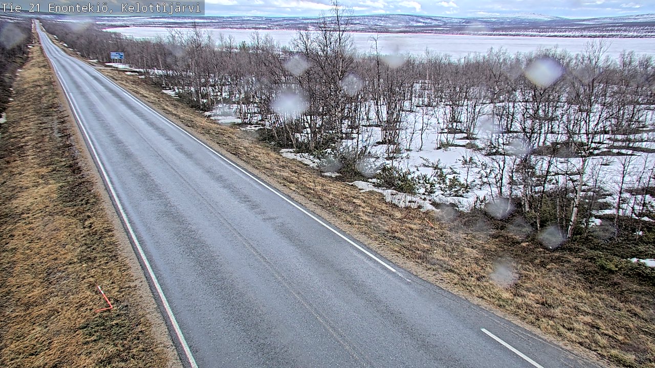 Weather Camera Image Väg 21 Enontekiö, Kelottijärvi, Enontekiö, Lappi