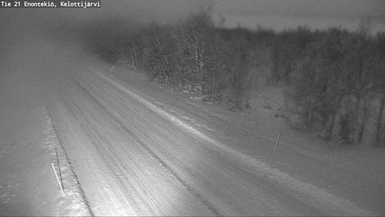 Weather Camera Image Väg 21 Enontekiö, Kelottijärvi, Enontekiö, Lappi