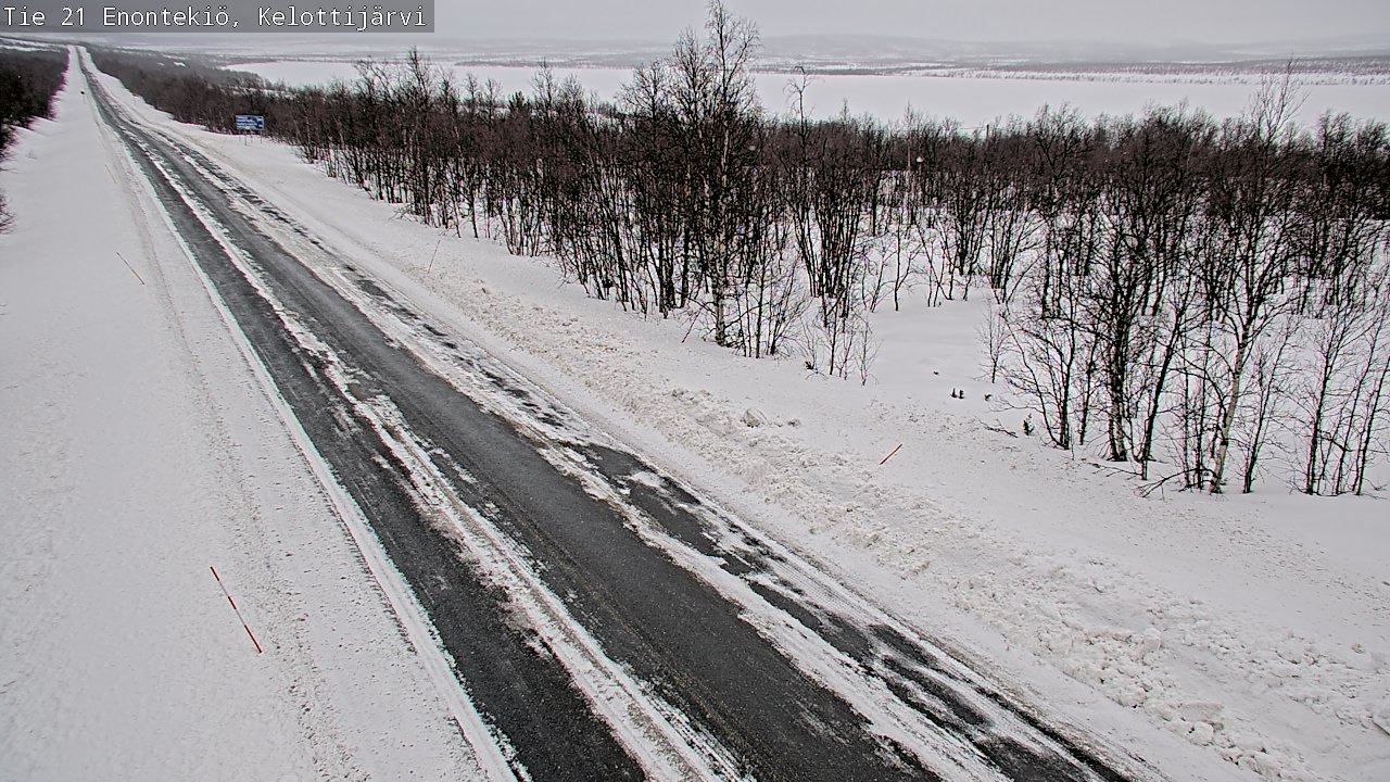 Weather Camera Image Road 21 Enontekiö, Kelottijärvi, Enontekiö, Lappi