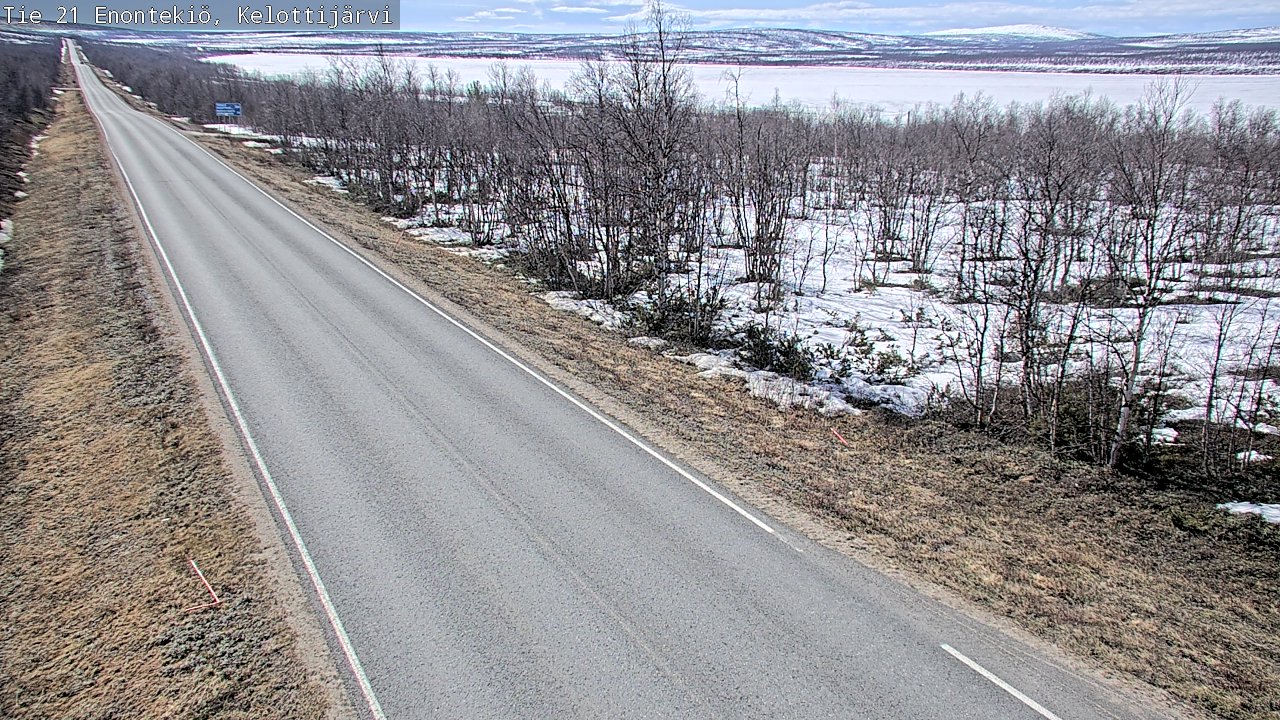 Weather Camera Image Väg 21 Enontekiö, Kelottijärvi, Enontekiö, Lappi