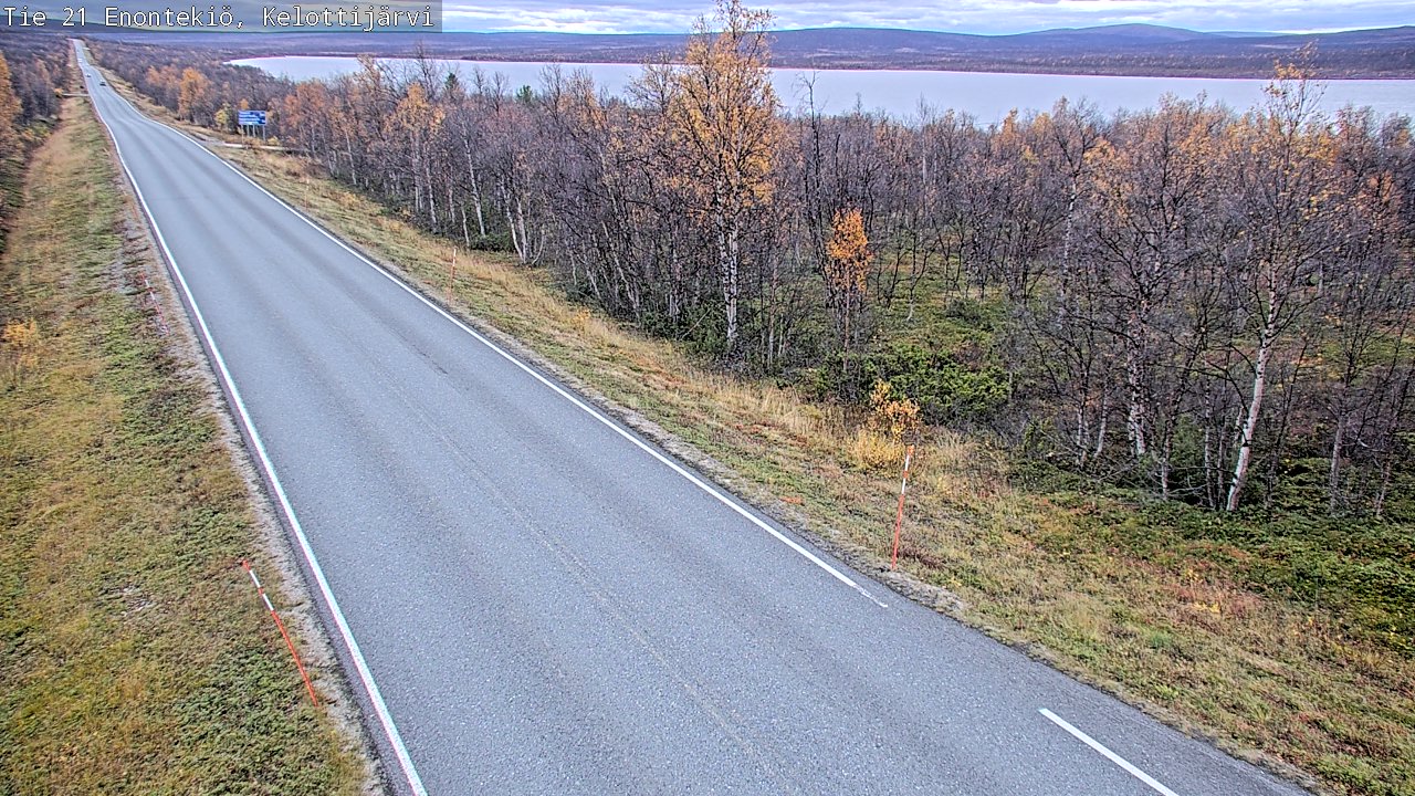 Weather Camera Image Väg 21 Enontekiö, Kelottijärvi, Enontekiö, Lappi