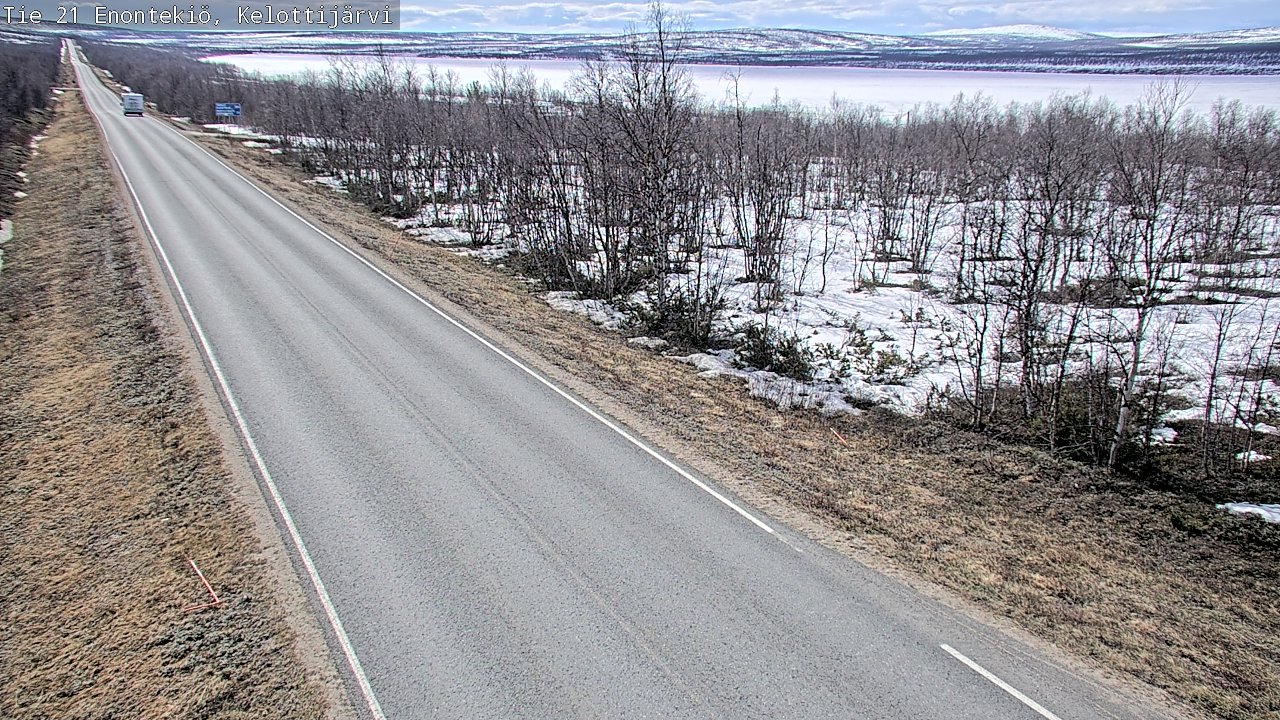 Weather Camera Image Väg 21 Enontekiö, Kelottijärvi, Enontekiö, Lappi