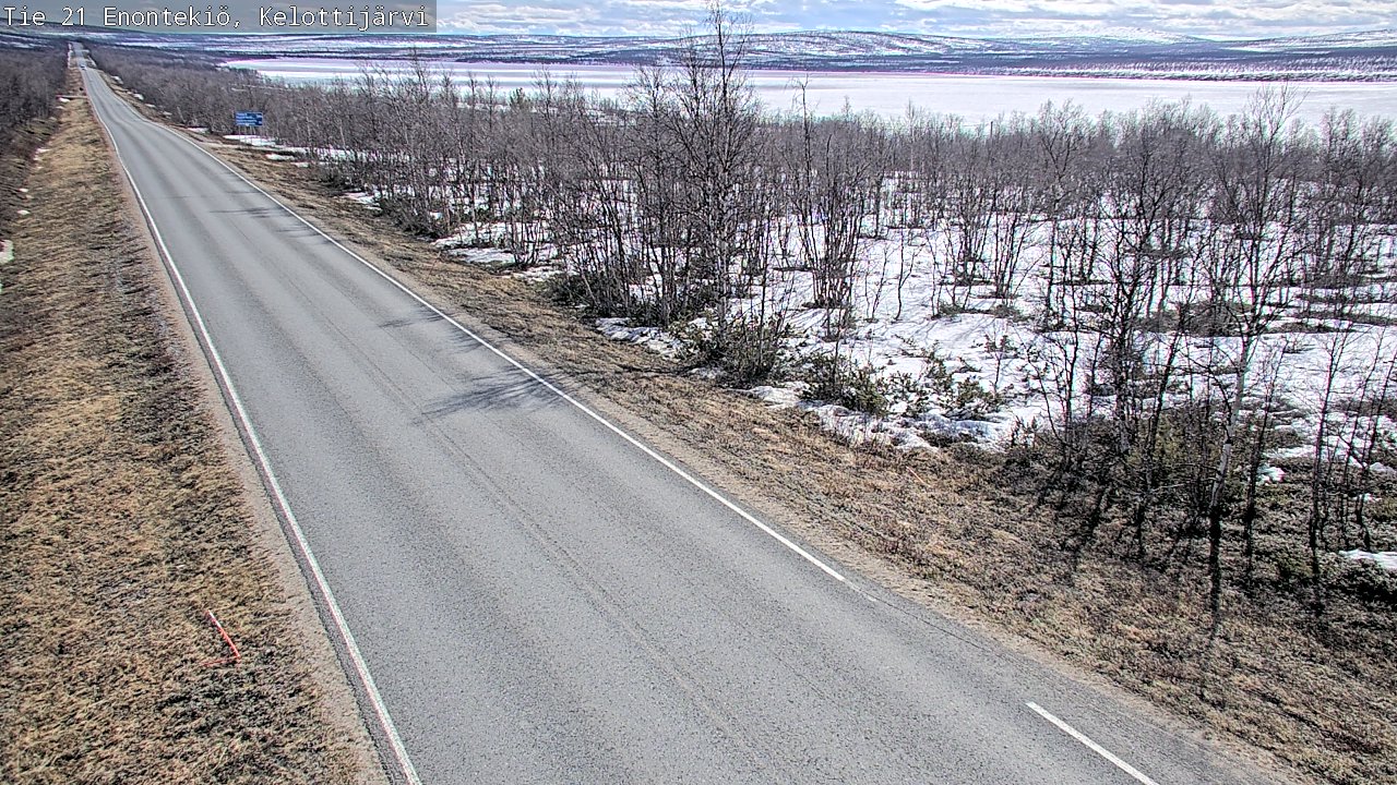 Weather Camera Image Väg 21 Enontekiö, Kelottijärvi, Enontekiö, Lappi
