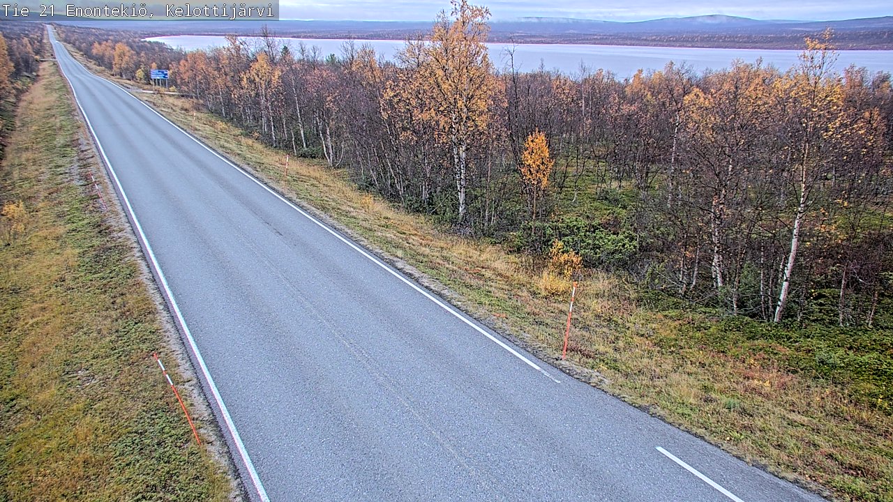 Weather Camera Image Väg 21 Enontekiö, Kelottijärvi, Enontekiö, Lappi