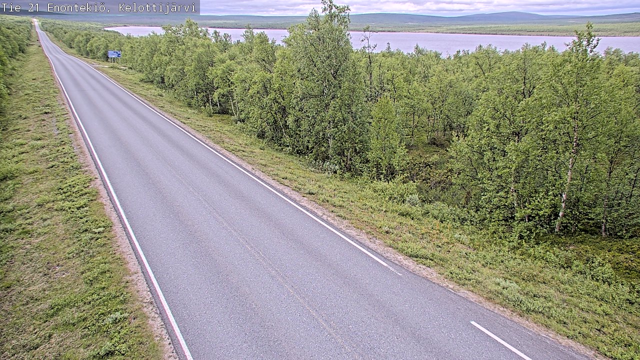 Weather Camera Image Väg 21 Enontekiö, Kelottijärvi, Enontekiö, Lappi