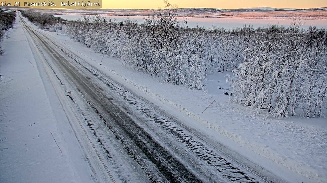 Weather Camera Image Road 21 Enontekiö, Kelottijärvi, Enontekiö, Lappi