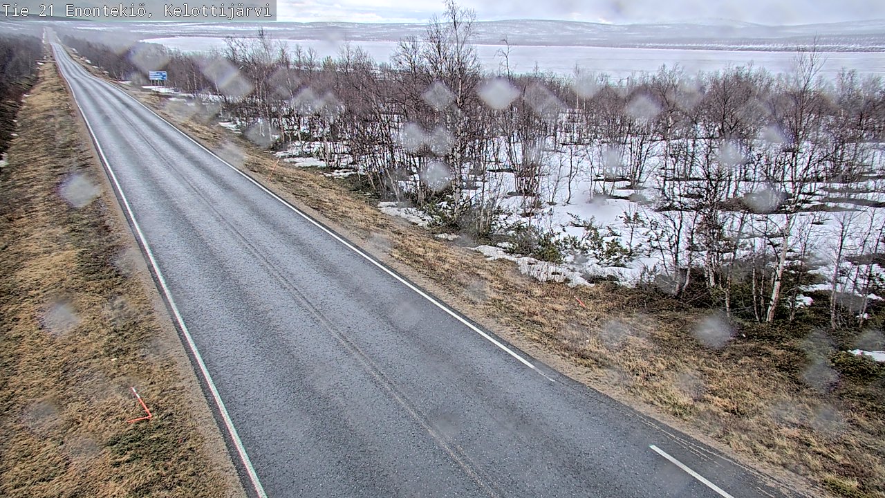Weather Camera Image Väg 21 Enontekiö, Kelottijärvi, Enontekiö, Lappi